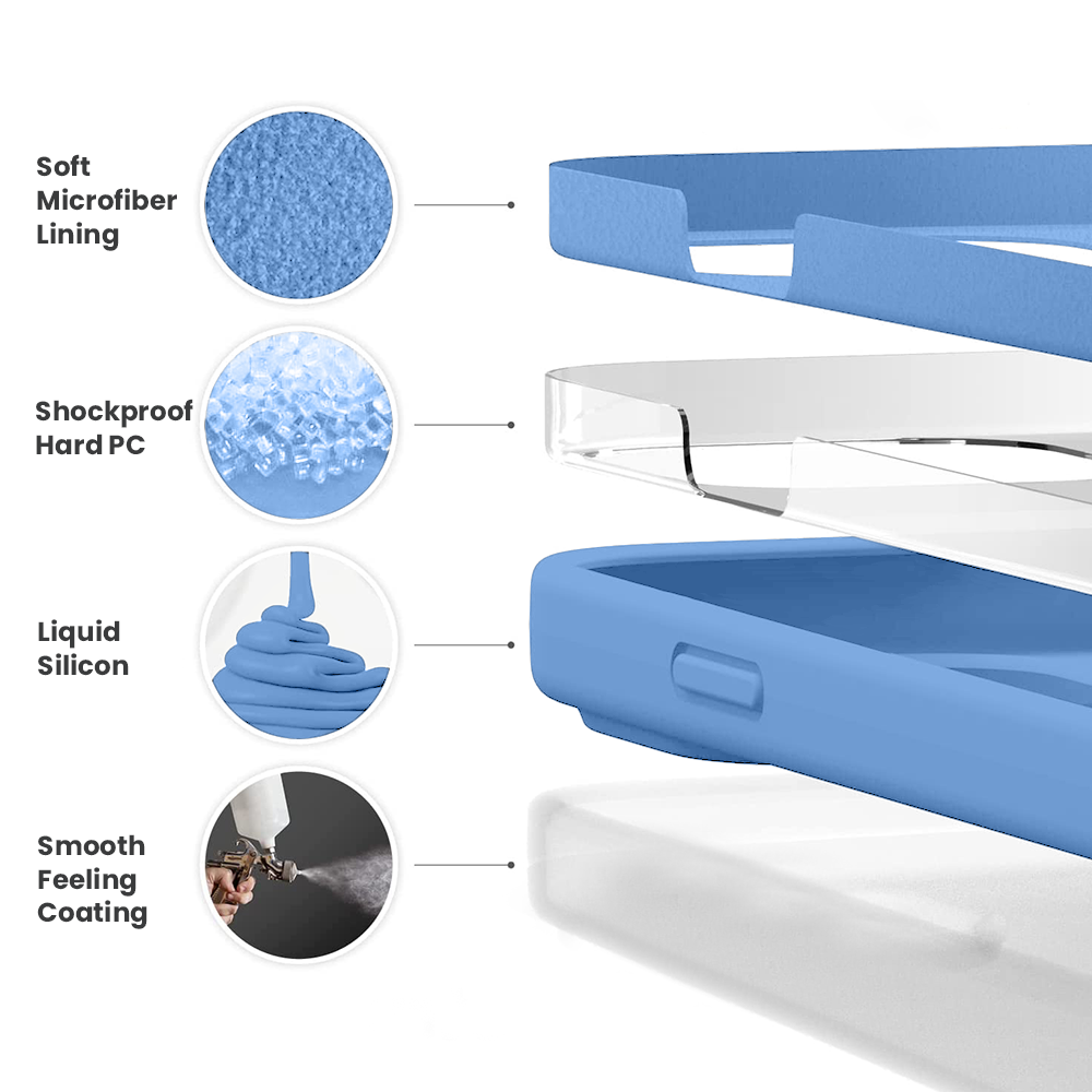 4 layer structure for azure blue color