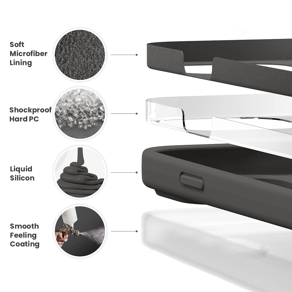 4 layer structure for dark gray color